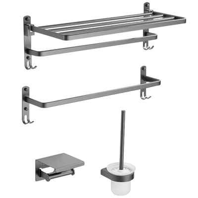 箭牌卫浴浴室挂件四件套太空铝