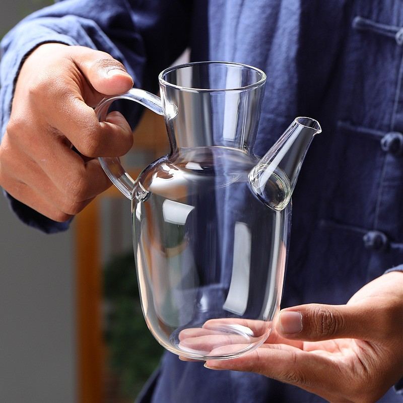 玻璃茶壶水经注茶具茶水分离过滤萃茶壶冷泡茶茶壶大容量花新中式
