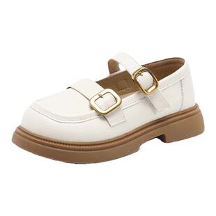 女童皮鞋2026新款春秋软底公主鞋儿童乐福鞋黑色鞋子春款女孩单鞋