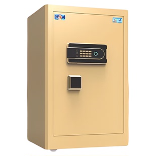 虎牌家用小型金色保险柜2026新款土豪金保险箱黄色三层防盗夹万指纹密码招财保管箱45/60/80cm