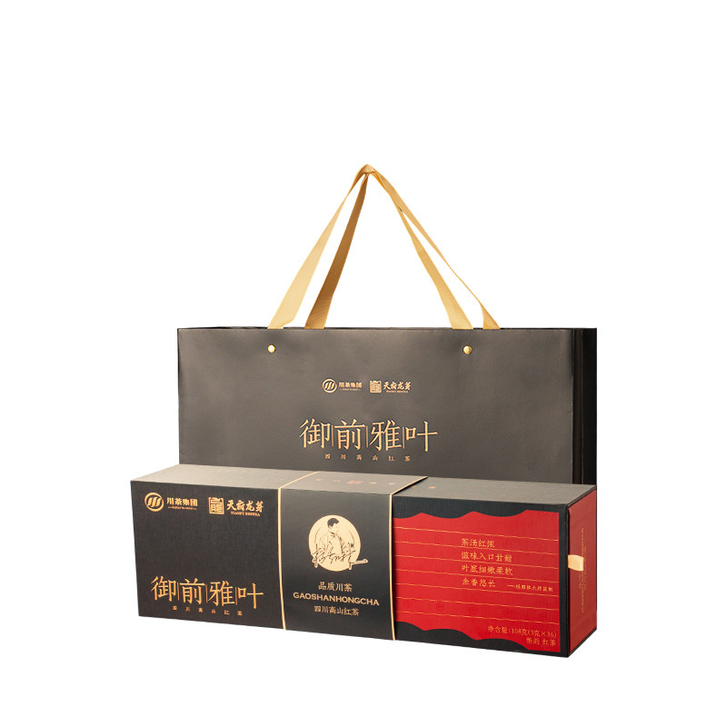 御前雅叶红茶108g音乐礼盒&会唱歌的礼盒天府龙芽茶叶礼盒装送礼