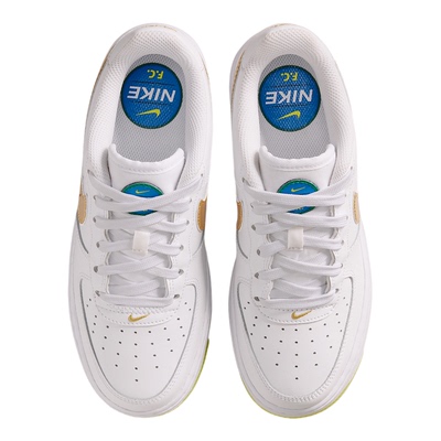 Nike/耐克正品AirForce1新款儿童白金色休闲经典运动鞋IR3538-100
