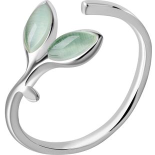 老银匠s925银春芽戒指银戒指女小众设计高级感纯银戒指食指送闺蜜