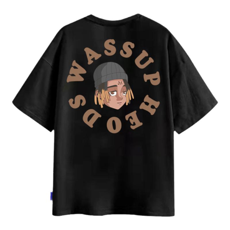 WASSUPHEODS短袖男女同款纯棉