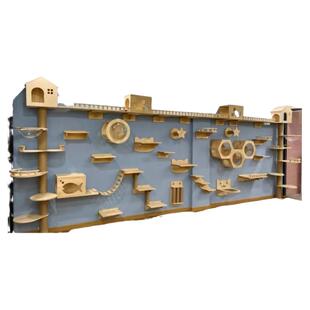 壁挂式猫爬架小型猫架上墙实木猫墙墙壁跳台跳板猫咪观景猫窝吊床