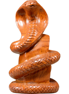 刺史花梨木雕蛇摆件工艺品