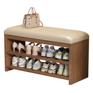 楠竹换鞋凳小窄门口可坐鞋柜坐凳一体家用入户玄关穿鞋进门长条凳