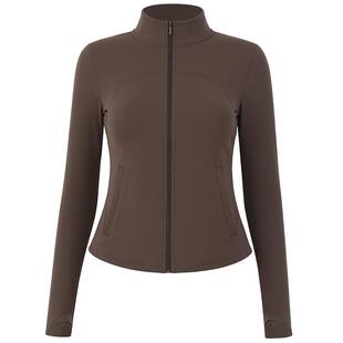 DCW加绒运动外套女秋冬保暖长袖瑜伽服立领修身显瘦跑步健身上衣