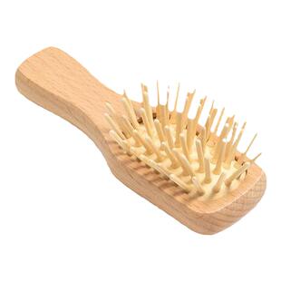 OCE手握梳子方头木针按摩梳气垫梳子头部按摩木手柄防静电家用梳