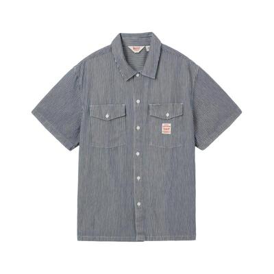 李维斯男士工装巴恩风条纹衬衫