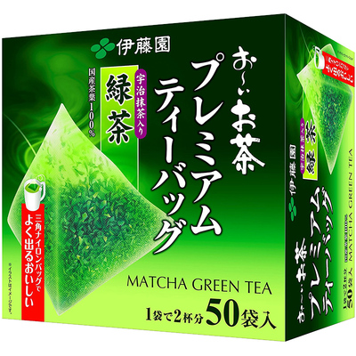 包邮现货！日本伊藤园宇治抹茶粉入绿茶三角茶包50袋无糖2024新茶