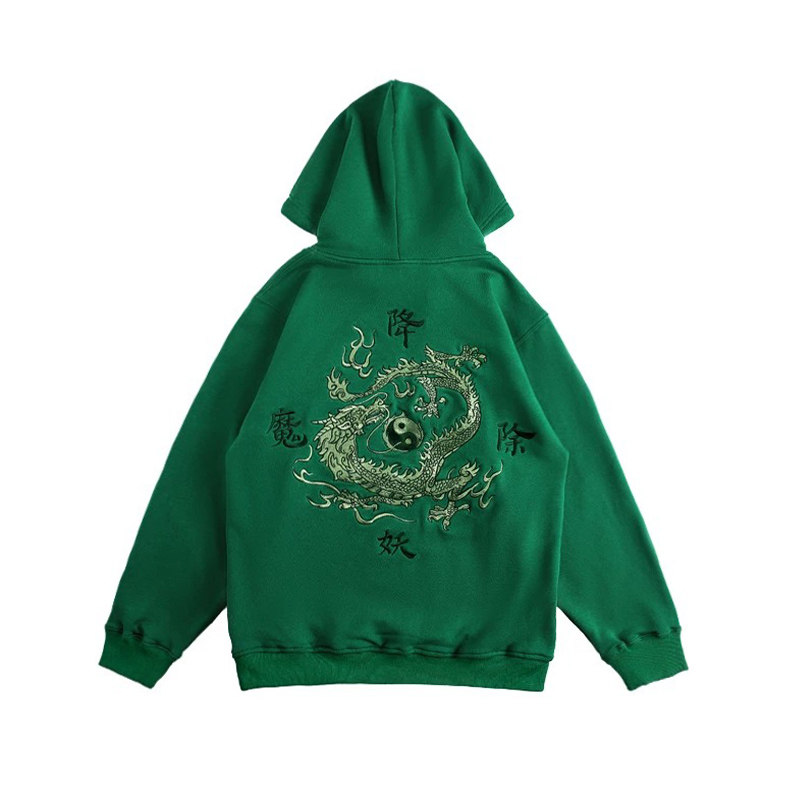 WOOKONG降妖除魔盘龙刺绣卫衣