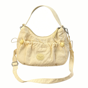 ins风甜美可爱少女斜挎包 小众简约轻便小包包学生休闲百搭饺子包