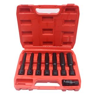 加长套筒空心电动扳手外六角加深薄壁1/2套筒头风炮大飞组合套装