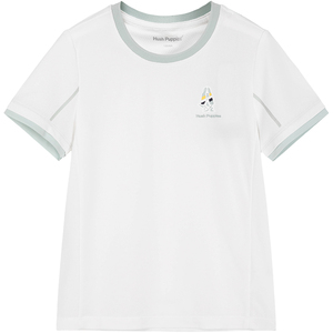 暇步士童装儿童速干短袖T恤2024夏季新款吸湿透气时尚百搭圆领衫