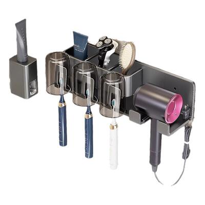 太空铝吹风机置物架牙刷架子浴室免打孔支架洗漱台卫生间壁挂通用