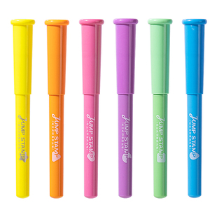 得力荧光笔抗晕染可站立式印章荧光标记笔学生用小学生初中生手抄报笔高颜值荧光笔记重点笔大容量记号笔彩色