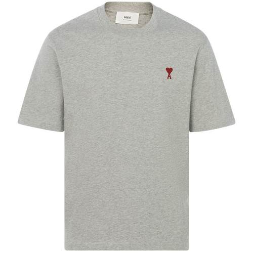 AMI PARIS 春季棉质爱心小标刺绣男女百搭短袖T恤衫银泰百货