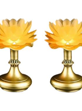 莲花灯led充电琉璃佛供灯供佛灯