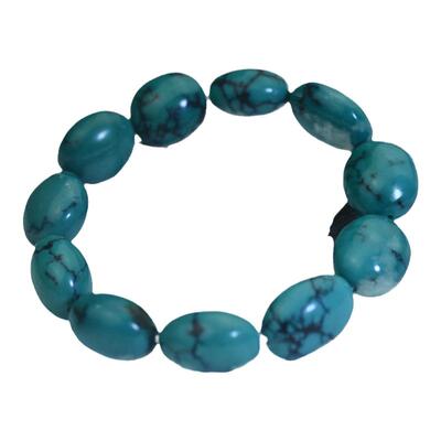湖北原矿天然绿松石手链
