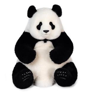 熊猫工厂萌妹飞云仿真熊猫玩偶骨架公仔羊皮毛绒玩具文创潮玩礼物