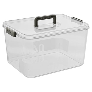 透明手提收纳箱家用零食储物玩具杂物整理大容量鱼缸养殖塑料箱子