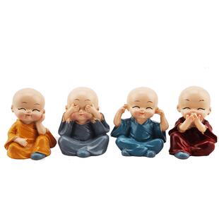 创意四不小和尚佛平安汽车摆件可爱公仔车内装饰品摆件