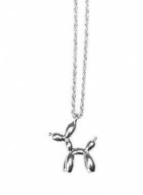 ins气球狗嘻哈风钛钢情侣吊坠