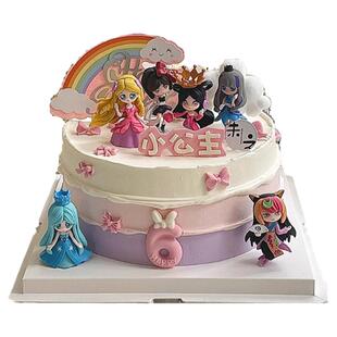 叶罗丽蛋糕装饰摆件公主女孩插件网红派对生日布置儿童甜品台装扮