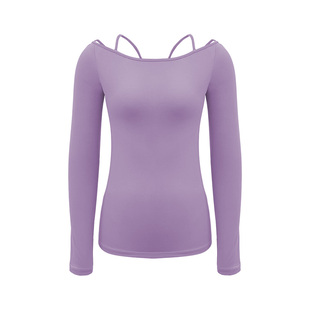 L家花样滑冰训练服春夏超弹定制成人吊带长袖T恤专业女童瑜伽体操