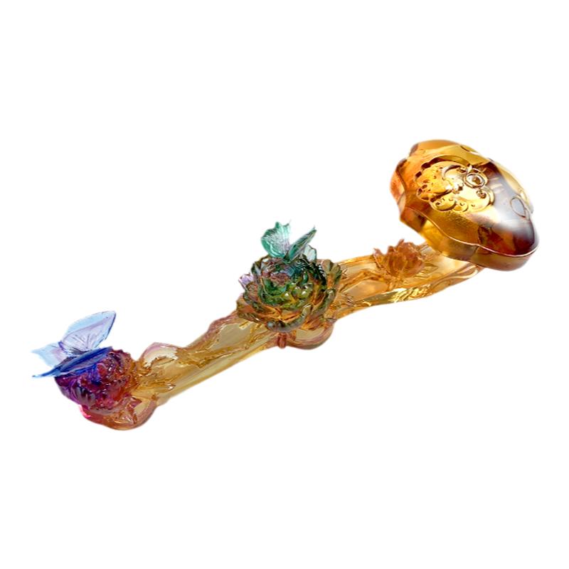 新中式琉璃如意摆件高端