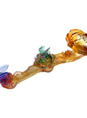 新中式琉璃如意摆件高端