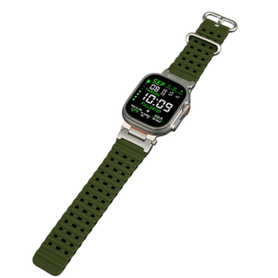 ERFG适用AppleWatch Ultra3机甲海洋硅胶表带iWatchS11/10/9/8/SE手表防水运动橙色49/46/45mm男女高级感腕带