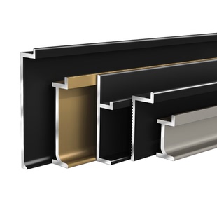 铝合金嵌入式踢脚线木饰面金属脚线护墙板2cm极窄内嵌隐形贴脚线