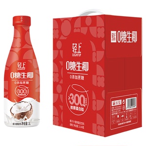 椰泰轻上！0糖生椰（原味）喜庆版1L装x2瓶