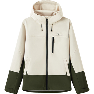 黄山山壳夹克连帽男女外套旅游户外防风登山服