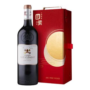 ASC精品红酒 法国克莱蒙教皇堡格拉夫列级庄干红葡萄酒礼盒装