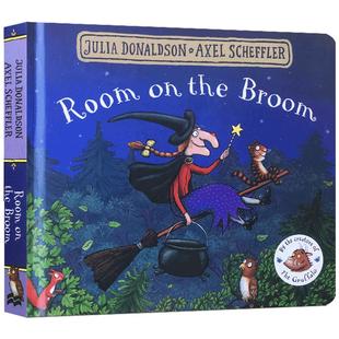女巫扫帚排排坐 英文原版Room on the Broom纸板书 咕噜牛The Gruffalo作者朱莉娅唐纳森Julia Donaldson 儿童图画故事书2-6岁