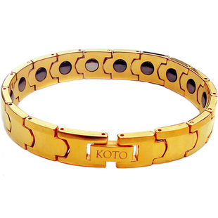台湾正品KOTO磁疗保健手链情侣饰品防辐射男女士彩金手链生日礼物