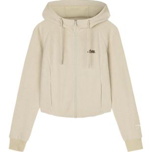 安踏小蛮腰外套丨辣妹短款开衫女装秋冬季修身连帽上衣休闲上衣