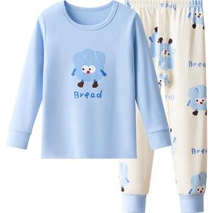 红豆儿童秋衣秋裤纯棉男女童保暖内衣套装全棉a类睡衣打底棉毛衫