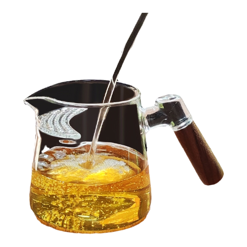 茶本堂月牙公杯耐热玻璃过滤一体