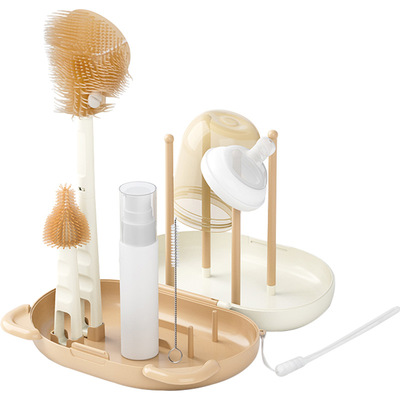 便携奶瓶刷套装硅胶奶瓶清洗刷收纳盒旅行装婴儿专用洗奶瓶清洁刷