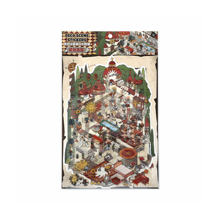 infeelme我的小屋第二十四弹系列造景贴纸诡秘古堡小熊城堡微缩场景3d立体小屋贴画手账手工diy解压玩具女孩