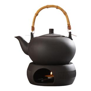 朱泥大茶壶煮茶器提梁泡茶陶壶煮茶壶烧水壶陶瓷泡茶单壶罗纹壶炉