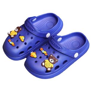儿童洞洞鞋凉拖鞋男童夏季中大童宝宝室内外软底防滑卡通男孩包头