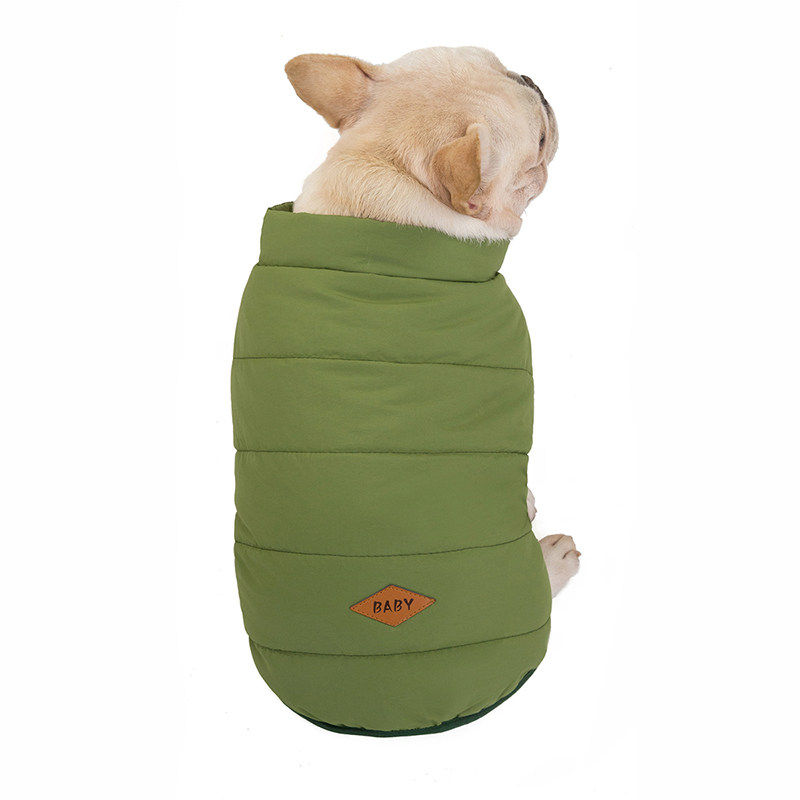 巴哥法斗衣服胖狗衣服法国斗牛犬棉马甲中型犬棉衣加厚保暖秋冬装