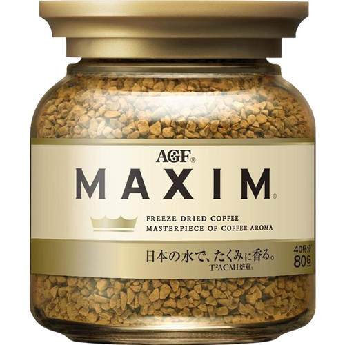 日本AGF速溶咖啡马克西姆金罐美式冻干黑咖啡粉醇香风味提神饮料