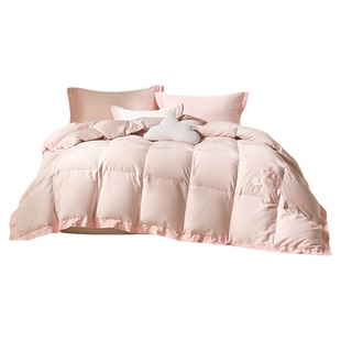 罗莱儿童秋冬新品被子A类全棉95鹅绒被可水洗四季被冬被羽绒被