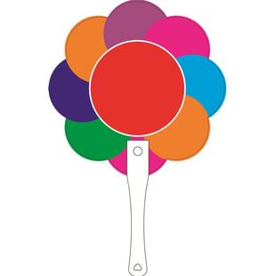 广告扇子定制宣传招生卡通塑料双面图案设计logo来图地推团扇订制